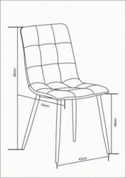 Set Of 2 Faux Suede Leather Dining Chairs Henri Dark Grey By Mcc Direct - thumbnail 6
