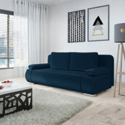 Emma 3 Seater Sofa Bed With Storage Upholstered Back Pillows 200Cm Sleeping Area 200 143Cm Green And Mint - thumbnail 2