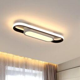 Pheashine Modern Led Flush Mount Ceiling Lamp, 40Cm Linear Metal Ceiling Chandeliers For Living Room,bedroom Dining Room - thumbnail 2