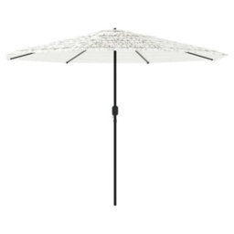 Walplus Garden Parasol With Steel Pole White 324X324X247 Cm - thumbnail 5