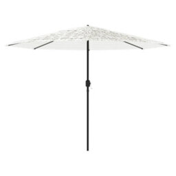 Walplus Garden Parasol With Steel Pole White 324X324X247 Cm - thumbnail 4