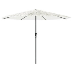 Walplus Garden Parasol With Steel Pole White 324X324X247 Cm - thumbnail 2