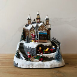 Garden Selections Santa Christmas Scene Ornament With Lights Moving Train And Sound - thumbnail 6