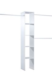 Spacepro Shaker Classic Shaker Mirrored Gloss White 2 Door Sliding Wardrobe Door Kit With Internal Storage (H)2220mm (W)1200mm - thumbnail 2