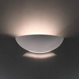 Harper Living Ceramic Wall Light Open Bowl Shaped, White Paintable Finish - thumbnail 4