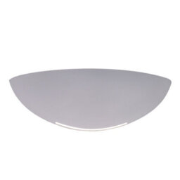Harper Living Ceramic Wall Light Open Bowl Shaped, White Paintable Finish