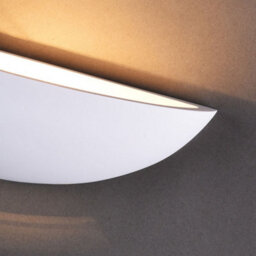 Harper Living Ceramic Wall Light Open Bowl Shaped, White Paintable Finish - thumbnail 3