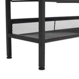 Darphe 4 Tier Mesh Shoe Rack With Wooden Top And Steel Frame For Entryway - thumbnail 7