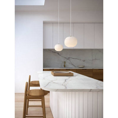 Nordlux Navone Glass Pendant Light Hand Blown Glass White,mains - image 1