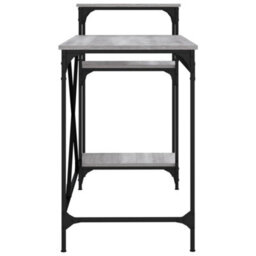Walplus Desk With Shelves Grey Sonoma 135X50X90 Cm Engineered Wood&iron - thumbnail 6