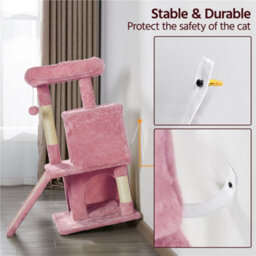 Yaheetech Pink 91Cm Cat Tree Tower With Condos And Perches - thumbnail 8