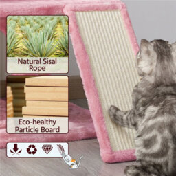 Yaheetech Pink 91Cm Cat Tree Tower With Condos And Perches - thumbnail 4