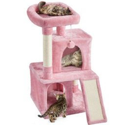 Yaheetech Pink 91Cm Cat Tree Tower With Condos And Perches - thumbnail 2