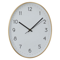 Orsina Elko Oval Wall Clock With Gold Finish - thumbnail 1