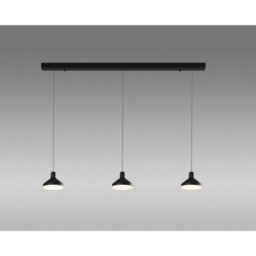 Luminosa Lighting Luminosa Antaras 3 Light Linear Bar Pendant, 24W Led, 3000K, 1770Lm, Black, 3Yrs Warranty - thumbnail 2