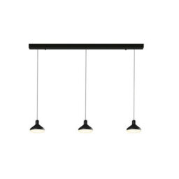 Luminosa Lighting Luminosa Antaras 3 Light Linear Bar Pendant, 24W Led, 3000K, 1770Lm, Black, 3Yrs Warranty - thumbnail 1