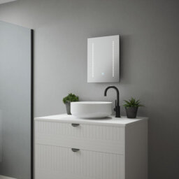 FNX Bathrooms Ares Tunable Led Bathroom Mirror With Shaver Socket, Dimmable & Demister - 390X500mm, Ip44 Rated - thumbnail 3