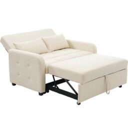 Matteo Multifunctional Folding Sofa Bed - Compact Daybed For Small Spaces, Off White - thumbnail 9