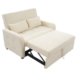 Matteo Multifunctional Folding Sofa Bed - Compact Daybed For Small Spaces, Off White - thumbnail 8