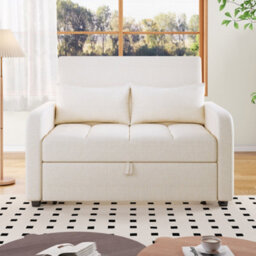 Matteo Multifunctional Folding Sofa Bed - Compact Daybed For Small Spaces, Off White - thumbnail 3