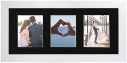 Frames By Post Metro White Frame With Black Mount For 3 Image Sizes 7 X 5 Inch - thumbnail 4