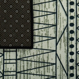 Beliani Geometric Rug 80 X 150 Cm - Black And Grey Polyester Low Pile - thumbnail 5