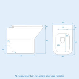 Nes Home Grey Vanity Basin Cabinet, Wc Unit & Rimless Back To Wall Toilet - thumbnail 9