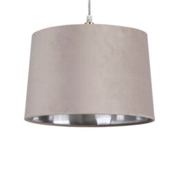 Lighting Collection Stone Luxe Drum Pendant Light Shade With Metallic Inner Lining - thumbnail 3