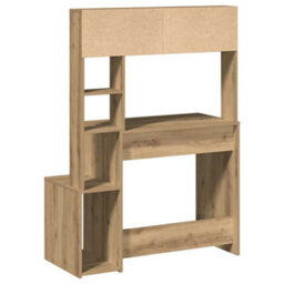Berkfield Desk With Shelves Artisan Oak 100X45X140 Cm Engineered Wood - thumbnail 6