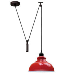 Classic Rustic Pendant Light Mini Red Ceiling Light For Kitchen And Dining Room
