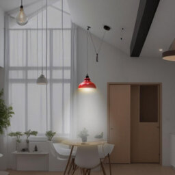 Classic Rustic Pendant Light Mini Red Ceiling Light For Kitchen And Dining Room - thumbnail 2