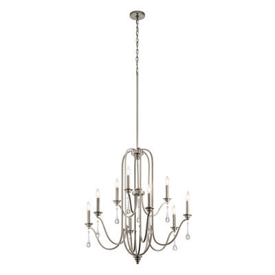 Luminosa Lighting Elstead Kichler Karlee 9 Light Chandelier Classic Pewter - image 1