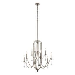 Luminosa Lighting Elstead Kichler Karlee 9 Light Chandelier Classic Pewter - thumbnail 1