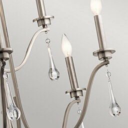 Luminosa Lighting Elstead Kichler Karlee 9 Light Chandelier Classic Pewter - thumbnail 3