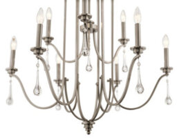 Luminosa Lighting Elstead Kichler Karlee 9 Light Chandelier Classic Pewter - thumbnail 2