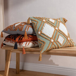 Furn. Aquene Tufted Tasselled Cushion Cover - thumbnail 5