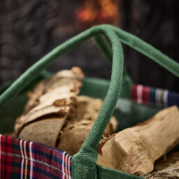 Dibor Tartan Plaid Garden Green Jute Bag - thumbnail 3
