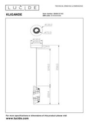 Lucide Kligande Led Ceiling Pendant Light Matt Gold - thumbnail 8