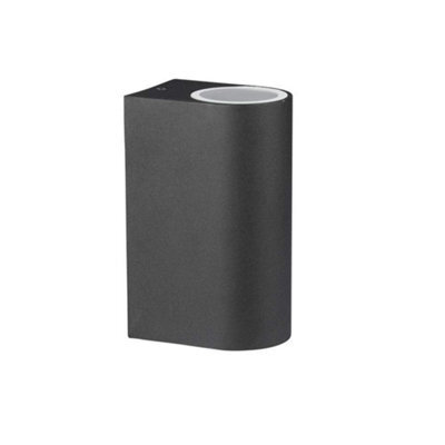 V-Tac Vt-7652 Round Black Gu10 Wall Fitting - Stylish Outdoor Lighting