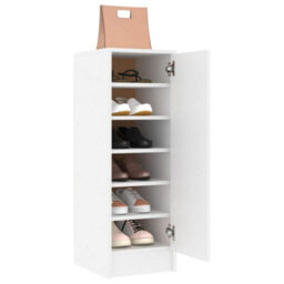 Vidaxl Shoe Cabinet White 32X35X92 Cm Engineered Wood - thumbnail 4