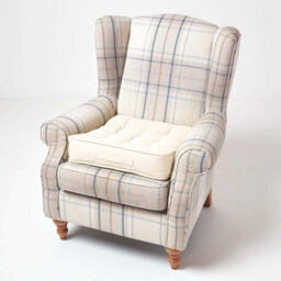 Homescapes Cream Cotton Armchair Booster Cushion - thumbnail 7