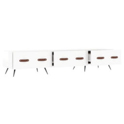 Berkfield Tv Cabinet High Gloss White 150X36X30 Cm Engineered Wood - thumbnail 6