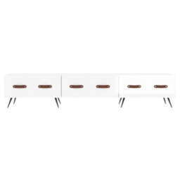 Berkfield Tv Cabinet High Gloss White 150X36X30 Cm Engineered Wood - thumbnail 5