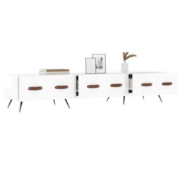 Berkfield Tv Cabinet High Gloss White 150X36X30 Cm Engineered Wood - thumbnail 4