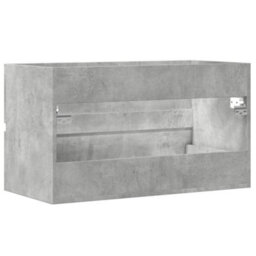 Berkfield Bathroom Hanging Cabinet Concrete Grey 80X38.5X45 Cm Engineered Wood - thumbnail 6