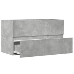 Berkfield Bathroom Hanging Cabinet Concrete Grey 80X38.5X45 Cm Engineered Wood - thumbnail 7