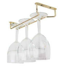 We Can Source It  Chrome Wine Glass Hanger Rack 10 Inch Under Cabinet Storage Holder Bar Rail Pack Of 1 Heavy Duty Glass Holder - thumbnail 2