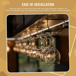 We Can Source It  Chrome Wine Glass Hanger Rack 10 Inch Under Cabinet Storage Holder Bar Rail Pack Of 1 Heavy Duty Glass Holder - thumbnail 4