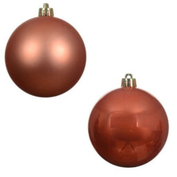 Decoris 12 Spiced Pumpkin Orange Baubles Christmas Tree Decorations Tree Ornaments 6Cm - thumbnail 4