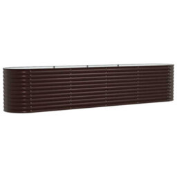 Berkfield Modern Garden Raised Bed Brown 400 X 80 X 81 Cm Steel